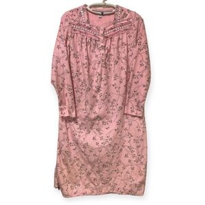 Celestial Dreams Sleepwear Women’s Size‎ Large Midi Pink Pull Over Nightgown